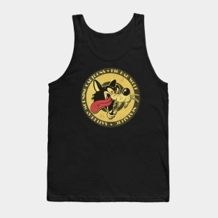 Retro Cartoon Big Wolf Tank Top